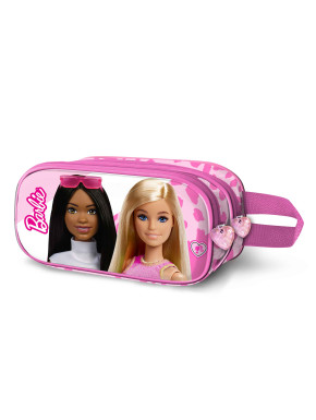 Estuche Portatodo 3D Doble Rosa Barbie Fashionista