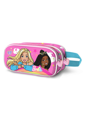 Estuche Portatodo 3D Doble Rosa Barbie Rainbowy