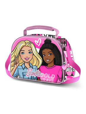 Bolsa Portamerienda 3D Rosa Barbie Brave