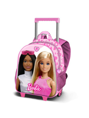 Mochila 3D con Ruedas Pequeña Rosa Barbie Fashionista