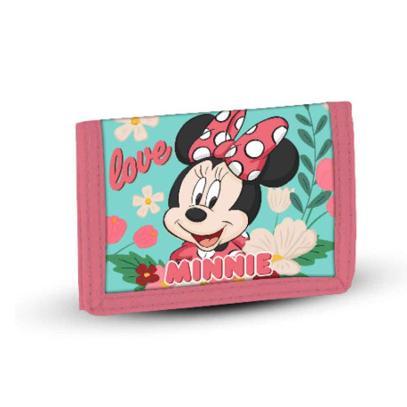 Billetero Velcro Minnie Mouse Garden Green Disney