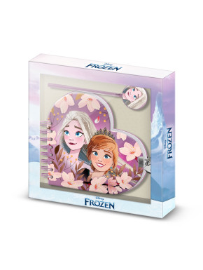 Diario Corazón Llave + Boli Lila Disney Frozen 2 Petal