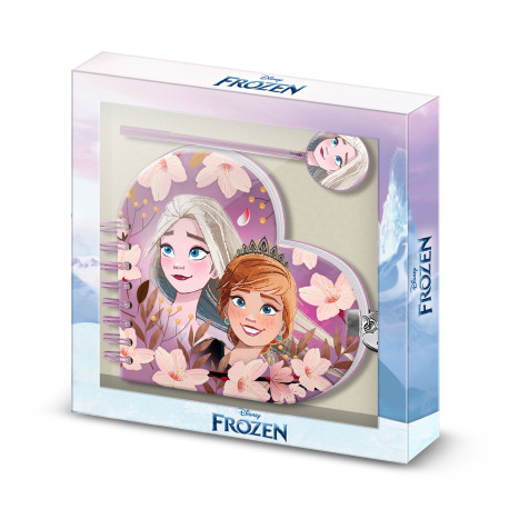 Diario Corazón Llave + Boli Lila Disney Frozen 2 Petal