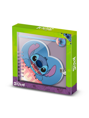 Diario Corazón Llave + Boli Azul Disney Lilo y Stitch Cake