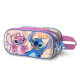 Estuche Portatodo 3D Doble Rosa Disney Lilo y Stitch Dance