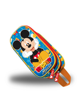 Estuche Portatodo 3D Doble Azul Disney Mickey Mouse Glad