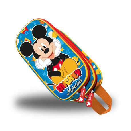 Estuche Portatodo 3D Doble Azul Disney Mickey Mouse Glad