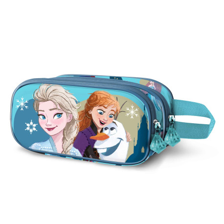 Estuche Portatodo 3D Doble Turquesa Disney Frozen 2 Lovely