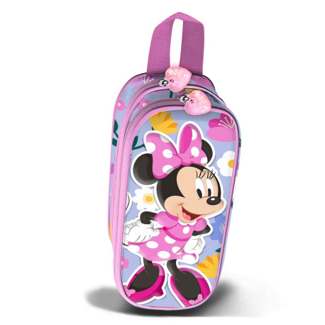 Estuche Portatodo 3D Doble Lila Disney Minnie Mouse Spring