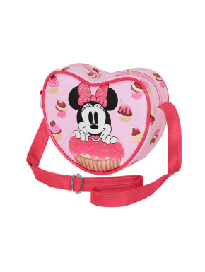 Bolso Corazón Casual Rosa Minnie Mouse Muffin Disney