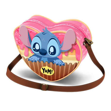 Bolso Corazón Casual Rosa Lilo y Stitch Muffin Disney