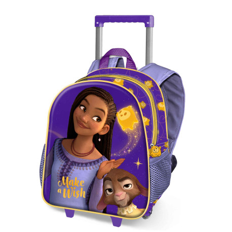 Mochila 3D con Ruedas Pequeña Lila Disney Wish: El Poder De Los Deseos Star