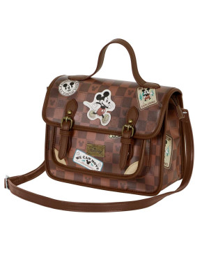 Bolso-Mochila Satchel Marrón Disney Mickey Mouse Journey