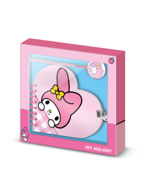 Diario Corazón Llave + Boli Rosa Sanrio My Melody Cute