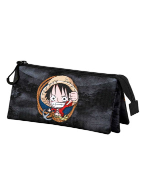 Estuche Portatodo Triple Negro One Piece Ropes