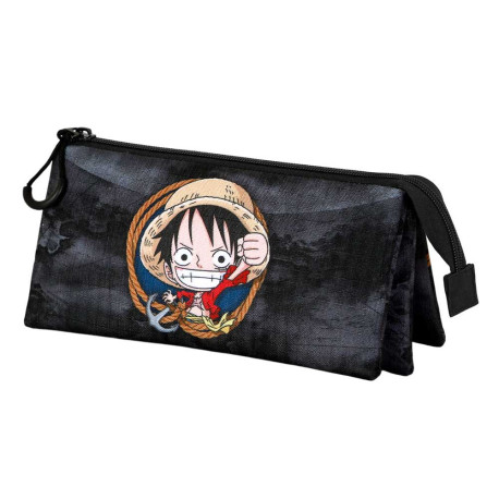 Estuche Portatodo Triple Negro One Piece Ropes