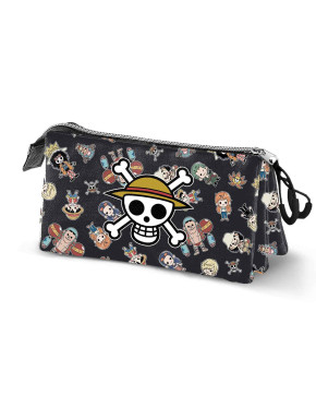 Estuche Portatodo Triple One Piece Skull