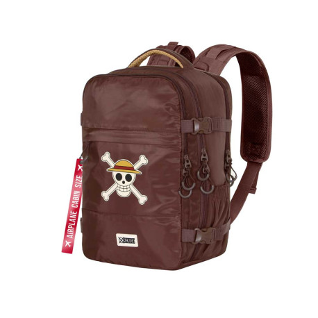 Mochila Mercury Viaje Cabina Avión Marrón One Piece Skull