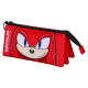 Estuche Portatodo Triple Rojo Sonic The Hedgehog SEGA Knuckles Sight