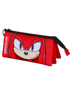 Estuche Portatodo Triple Rojo Sonic The Hedgehog SEGA Knuckles Sight