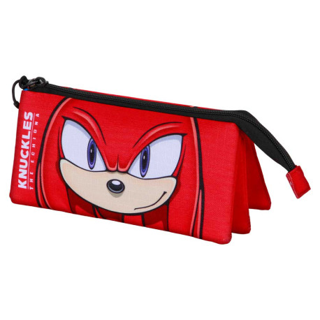 Estuche Portatodo Triple Rojo Sonic The Hedgehog SEGA Knuckles Sight