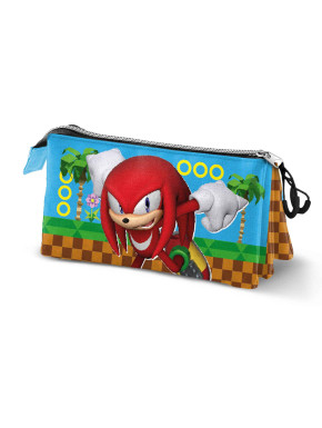 Estuche Portatodo Triple Sonic The Hedgehog SEGA Knuckles Run