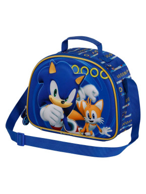 Bolsa Portamerienda 3D Azul Sonic The Hedgehog SEGA Tails