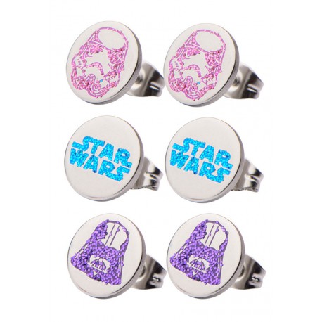 Set Pendientes 3 Pares Star Wars