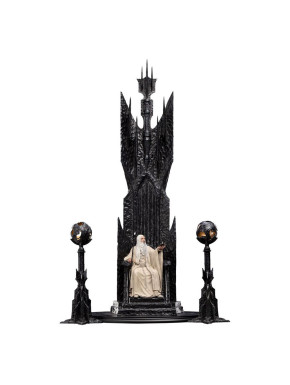 Figura 1/6 Saruman The White On Throne 110 Cm El Señor De Los Anillos