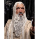 Figura 1/6 Saruman The White On Throne 110 Cm El Señor De Los Anillos