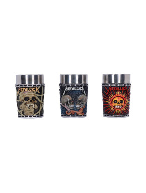 Pack De 3 Vasos De Chupitos Pushead Art Metallica