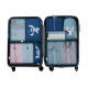 Set organizador para viaje silueta Stitch azul 8 piezas