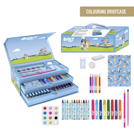 SET PAPELERÍA COLOREABLE MALETÍN BLUEY