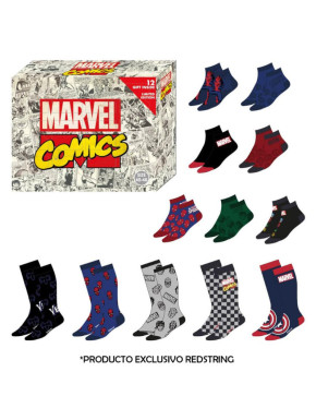 Calendario de adviento 12 calcetines Marvel