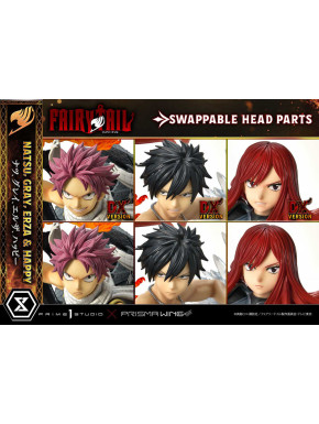 Figura Fairy Tail 1/6 Natsu, Gray, Erza, Happy Deluxe Bonus Version 57 Cm