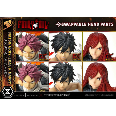 Figura Fairy Tail 1/6 Natsu, Gray, Erza, Happy Deluxe Bonus Version 57 Cm