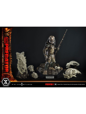 Figura Predator 2 Museum Masterline 1/3 City Hunter Predator Ultimate Bonus Version 105 Cm