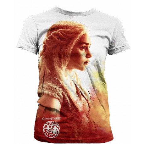 electrodo En la cabeza de encima Camiseta Daenerys On Fire Chica por 21.00€ – LaFrikileria.com