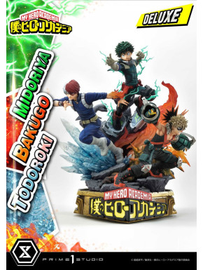 Figura My Hero Academia Midoriya, Bakugo & Todoroki Deluxe Bonus Version 69 Cm