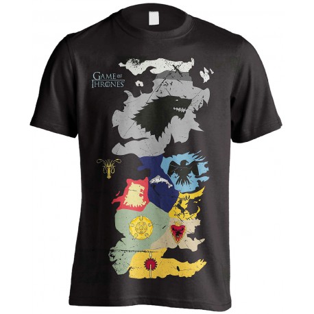 T-shirt Map Siglis Houses Game of Thrones