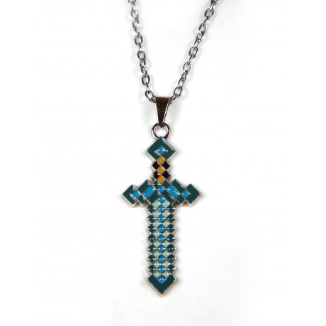 Colgante espada diamante Minecraft