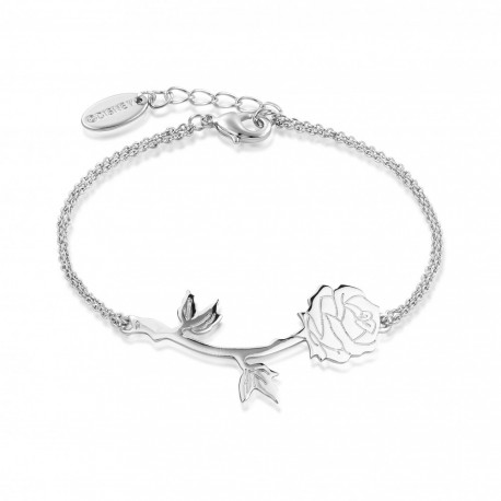 Pulsera oro blanco Bella y Bestia Disney