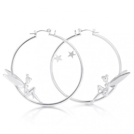 Hoop earrings white gold Bell Disney