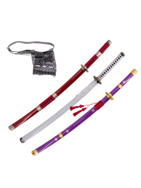 Pack Katanas Zoro cosplay + cinturón GRATIS