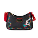 Bolso Bandolera Loungefly Mickey y Pluto con decoraciones de Navidad