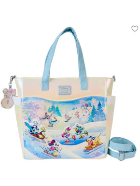 Bolso Tote Convertible Loungefly Mickey y amigos en paraíso invernal