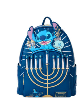 Mochila Loungefly Stitch y Scrump con la Menorah