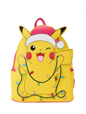 Mochila Loungefly Pikachu con luces de Navidad