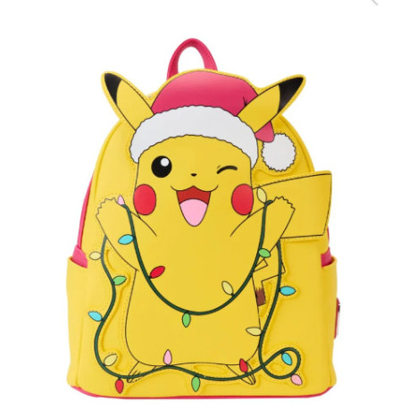 Mochila Loungefly Pikachu con luces de Navidad