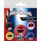 Chapas Power Rangers Cascos